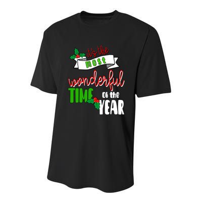 Its The Most Wonderful Time Of The Year Christmas Festive Youth Performance Sprint T-Shirt
