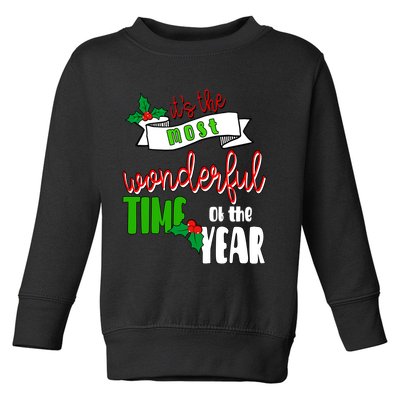 Its The Most Wonderful Time Of The Year Christmas Festive Toddler Sweatshirt