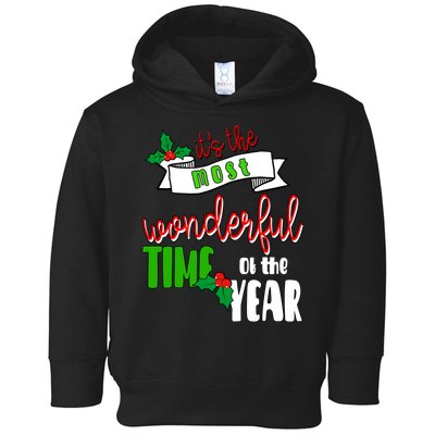 Its The Most Wonderful Time Of The Year Christmas Festive Toddler Hoodie