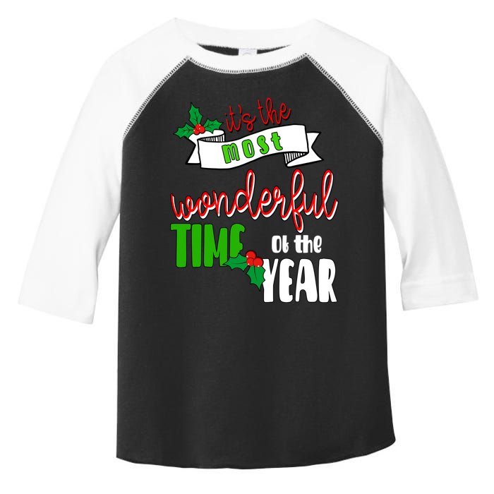 Its The Most Wonderful Time Of The Year Christmas Festive Toddler Fine Jersey T-Shirt