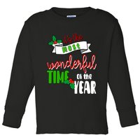 Its The Most Wonderful Time Of The Year Christmas Festive Toddler Long Sleeve Shirt