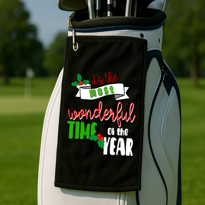 Its The Most Wonderful Time Of The Year Christmas Festive Golf Towel