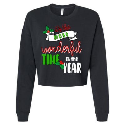 Its The Most Wonderful Time Of The Year Christmas Festive Cropped Pullover Crew