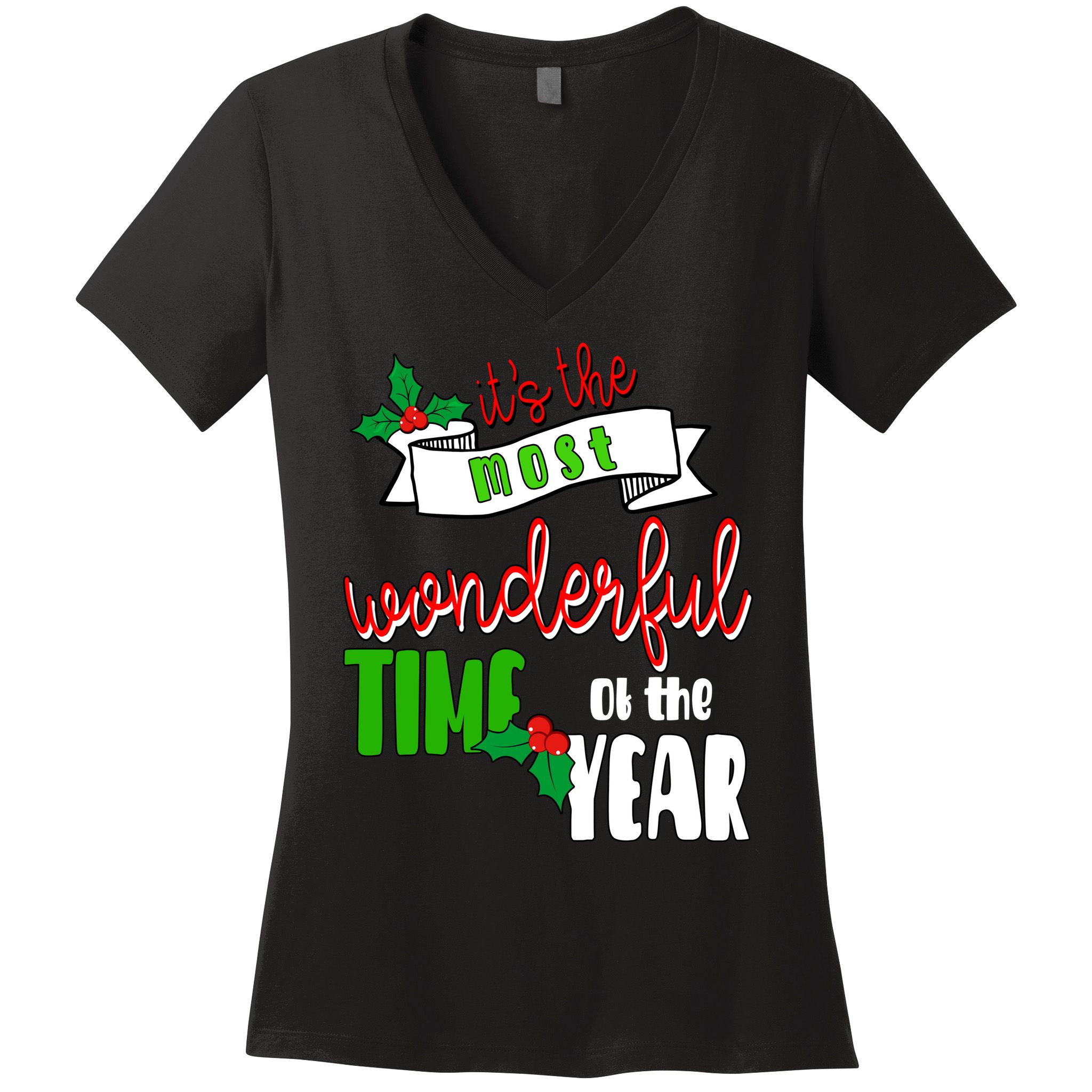 Its The Most Wonderful Time Of The Year Christmas Festive Women's V-Neck T-Shirt