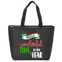 Its The Most Wonderful Time Of The Year Christmas Festive Zip Tote Bag