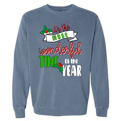 Its The Most Wonderful Time Of The Year Christmas Festive Garment-Dyed Sweatshirt