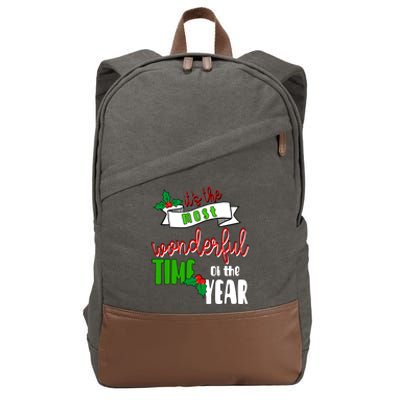 Its The Most Wonderful Time Of The Year Christmas Festive Cotton Canvas Backpack