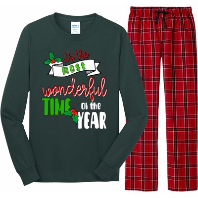 Its The Most Wonderful Time Of The Year Christmas Festive Long Sleeve Pajama Set