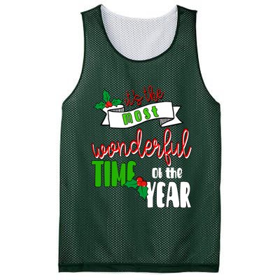 Its The Most Wonderful Time Of The Year Christmas Festive Mesh Reversible Basketball Jersey Tank