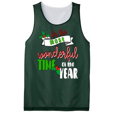 Its The Most Wonderful Time Of The Year Christmas Festive Mesh Reversible Basketball Jersey Tank