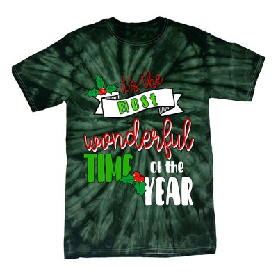 Its The Most Wonderful Time Of The Year Christmas Festive Tie-Dye T-Shirt