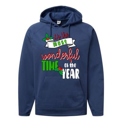 Its The Most Wonderful Time Of The Year Christmas Festive Performance Fleece Hoodie