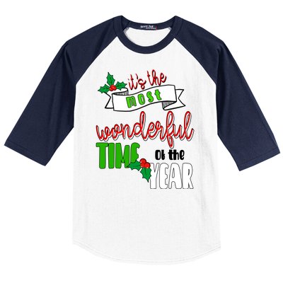 Its The Most Wonderful Time Of The Year Christmas Festive Baseball Sleeve Shirt