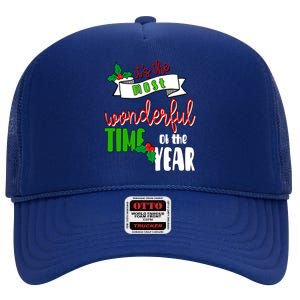 Its The Most Wonderful Time Of The Year Christmas Festive High Crown Mesh Back Trucker Hat