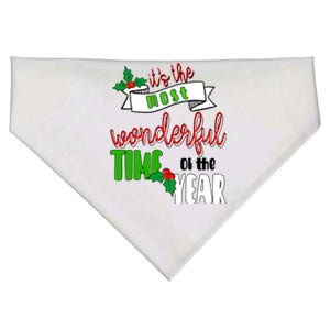 Its The Most Wonderful Time Of The Year Christmas Festive USA-Made Doggie Bandana