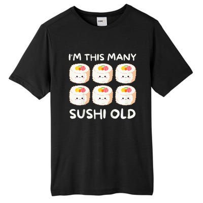 Im This Many Sushi Old Kawaii Sashimi Tall Fusion ChromaSoft Performance T-Shirt