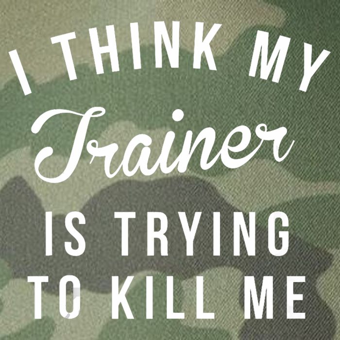 I Think My Trainer Is Trying To Kill Me Funny Workout Gymmer Legacy Tie Dye Trucker Hat