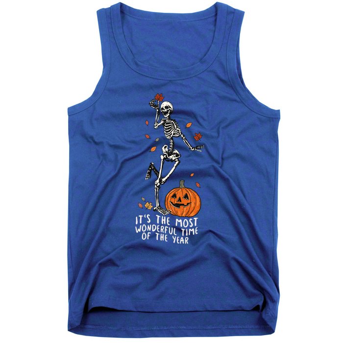 It’S The Most Wonderful Time Of The Year Skeleton Halloween Gift Tank Top