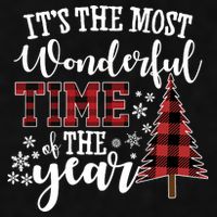 It's The Most Wonderful Time Of The Year Christmas Tree Holiday Ladies PosiCharge Tri-Blend Wicking Tank