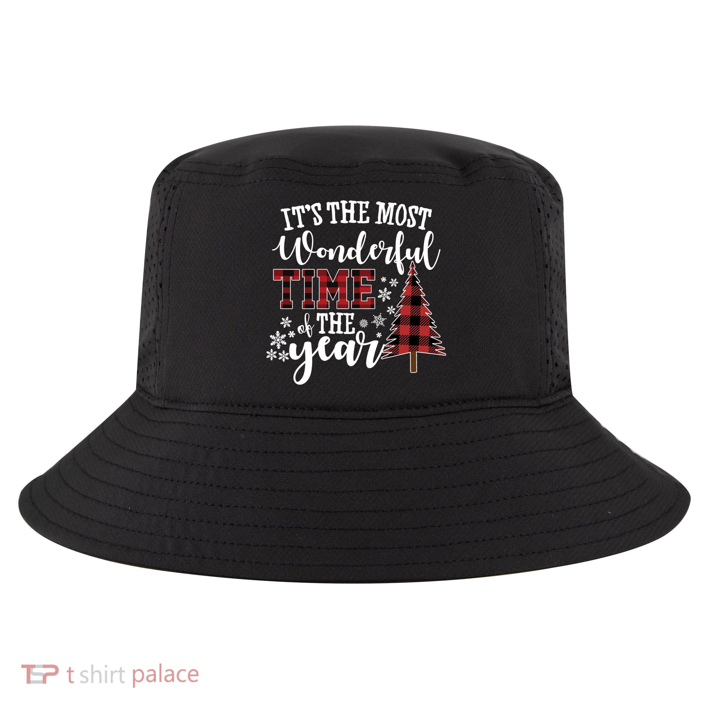 It's The Most Wonderful Time Of The Year Christmas Tree Holiday Cool Comfort Performance Bucket Hat