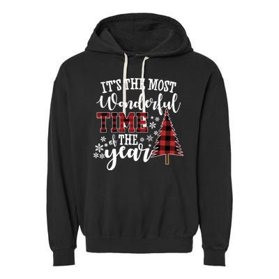 It's The Most Wonderful Time Of The Year Christmas Tree Holiday Garment-Dyed Fleece Hoodie