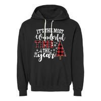 It's The Most Wonderful Time Of The Year Christmas Tree Holiday Garment-Dyed Fleece Hoodie