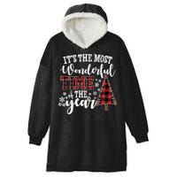 It's The Most Wonderful Time Of The Year Christmas Tree Holiday Hooded Wearable Blanket