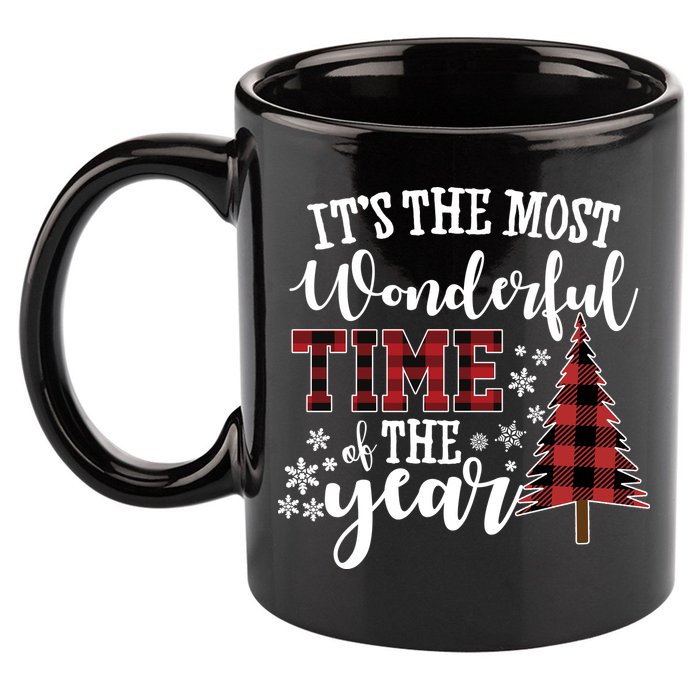 It's The Most Wonderful Time Of The Year Christmas Tree Holiday 11oz C Handle Ceramic Mug