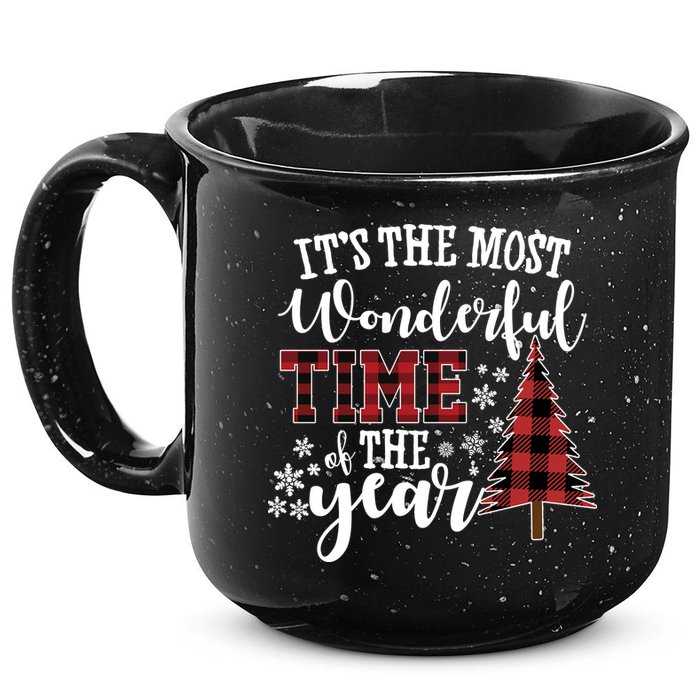 It's The Most Wonderful Time Of The Year Christmas Tree Holiday 15oz Campfire Ceramic Mug