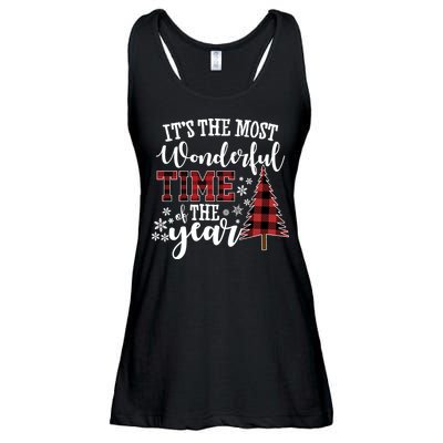 It's The Most Wonderful Time Of The Year Christmas Tree Holiday Ladies Essential Flowy Tank