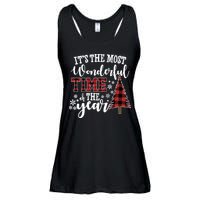 It's The Most Wonderful Time Of The Year Christmas Tree Holiday Ladies Essential Flowy Tank