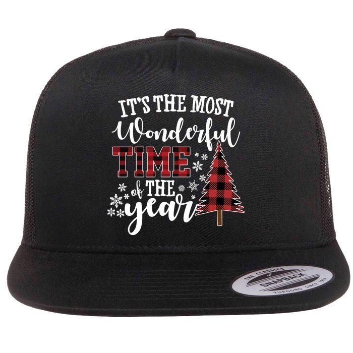It's The Most Wonderful Time Of The Year Christmas Tree Holiday Flatbill Hat