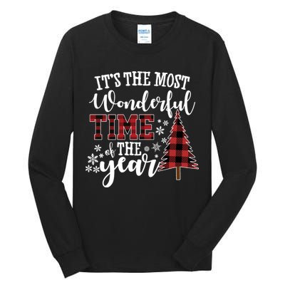 It's The Most Wonderful Time Of The Year Christmas Tree Holiday Tall Long Sleeve T-Shirt