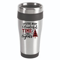 It's The Most Wonderful Time Of The Year Christmas Tree Holiday 16oz Travel Tumbler