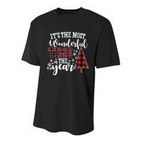 It's The Most Wonderful Time Of The Year Christmas Tree Holiday Youth Performance Sprint T-Shirt
