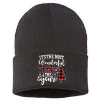 It's The Most Wonderful Time Of The Year Christmas Tree Holiday Sustainable Knit Beanie