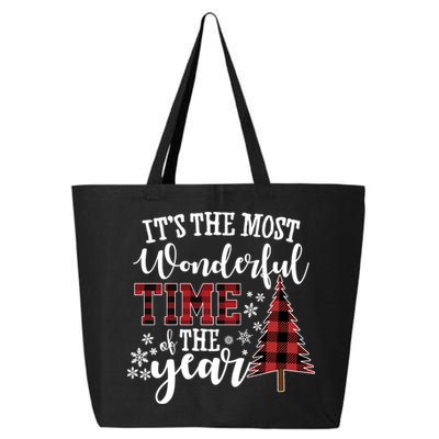 It's The Most Wonderful Time Of The Year Christmas Tree Holiday 25L Jumbo Tote
