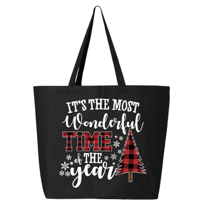 It's The Most Wonderful Time Of The Year Christmas Tree Holiday 25L Jumbo Tote