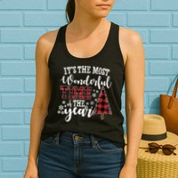 It's The Most Wonderful Time Of The Year Christmas Tree Holiday Womens Tank Top