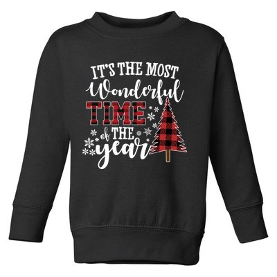It's The Most Wonderful Time Of The Year Christmas Tree Holiday Toddler Sweatshirt