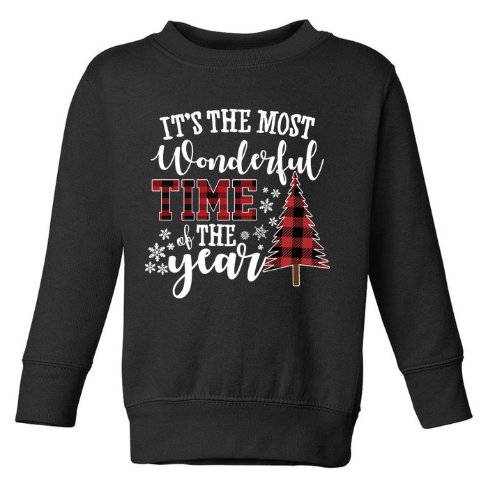 It's The Most Wonderful Time Of The Year Christmas Tree Holiday Toddler Sweatshirt