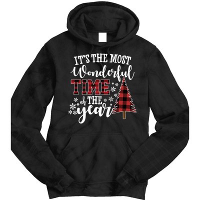 It's The Most Wonderful Time Of The Year Christmas Tree Holiday Tie Dye Hoodie