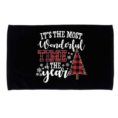 It's The Most Wonderful Time Of The Year Christmas Tree Holiday Microfiber Hand Towel