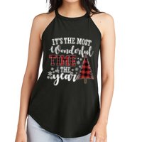 It's The Most Wonderful Time Of The Year Christmas Tree Holiday Women's Perfect Tri Rocker Tank