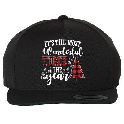 It's The Most Wonderful Time Of The Year Christmas Tree Holiday Wool Snapback Cap