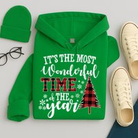 It's The Most Wonderful Time Of The Year Christmas Tree Holiday Hoodie
