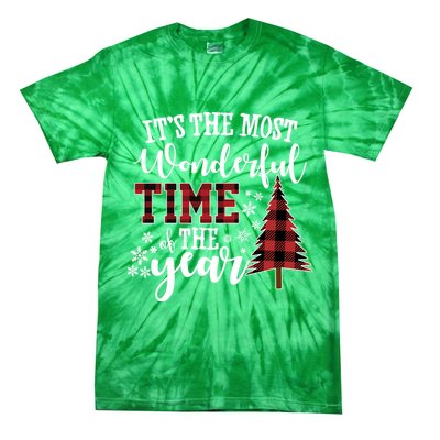 It's The Most Wonderful Time Of The Year Christmas Tree Holiday Tie-Dye T-Shirt
