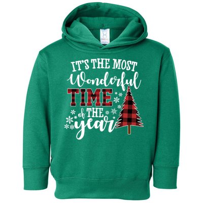 It's The Most Wonderful Time Of The Year Christmas Tree Holiday Toddler Hoodie