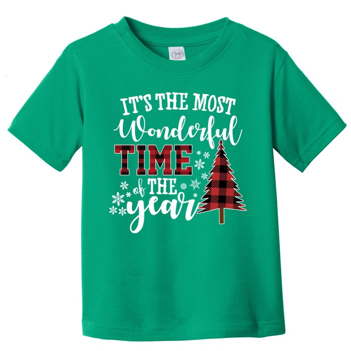 It's The Most Wonderful Time Of The Year Christmas Tree Holiday Toddler T-Shirt