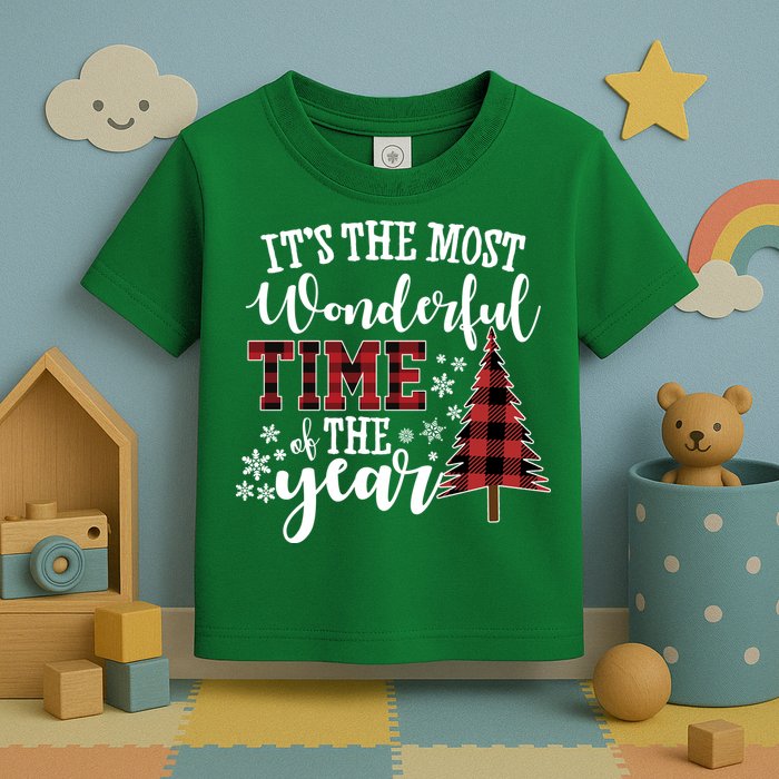 It's The Most Wonderful Time Of The Year Christmas Tree Holiday Toddler T-Shirt